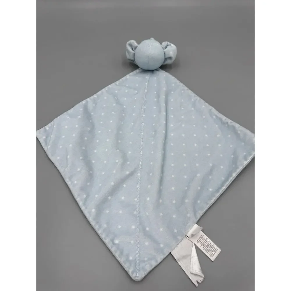 Carters Child Of Mine Elephant Lovey Rattle Blue Security Blanket Polka Dots